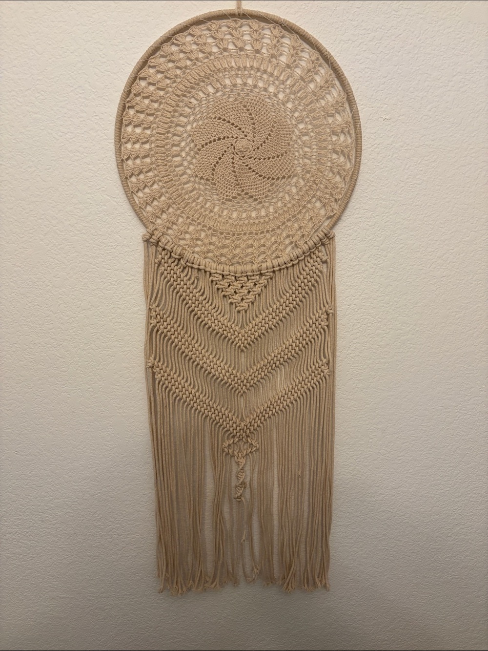 Handcrafted Macramé Wall Hanging in Natural Beige